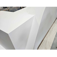 Nouveau comptoir de réception en surface solide créative pour boutique, magasin, caisse, bureau, couleur blanche