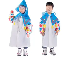 Promotionchildren boys and girls raincoat price reduction processing students bicycle rain coat
