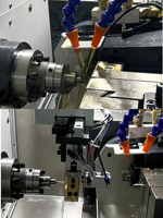 Máquina CNC Industrial YH25, Fresadora de Giro de Tornillos Totalmente Automática para Producción de Tornillos sin Fin, Torno de Fresado