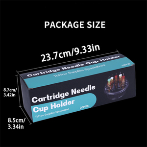 20 Pezzi/Scatola Porta Inchiostro Monouso in Plastica per Tatuaggi con Supporto per Pulizia Inchiostro per Forniture <span class=keywords><strong>Tattoo</strong></span> - Product Image 6