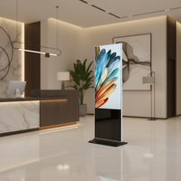 Afficheur publicitaire numérique LCD Hosda de 50 pouces avec système de gestion de contenu intégré, kiosque sur pied, totem pour utilisation en intérieur