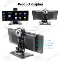 Reproductor de DVD para Auto con Pantalla Táctil Inalámbrica de 10.26 Pulgadas de Alta Calidad, Compatible con Carplay y Android Auto, con Función Mirror Link