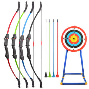 Boogschietset voor kinderen - Recurve boog van hoge kwaliteit + staand doelwit + 4 pijlen met zuignap - Boogschietset voor kinderen - Product Image 1