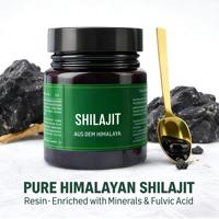 Résine de Shilajit Pur de l'Himalaya 30g Pot Cuillère Dorée 500mg/Portion 375mg Acide Fulvique Énergie Naturelle Soutien Immunitaire Complément Alimentaire Adulte