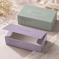 Boîte à ongles press-on haut de gamme de qualité supérieure avec doublure en éponge, emballage pliable en carton recyclable pour salon