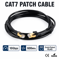 Câble Ethernet LAN Cat7 SFTP Premium d'usine OEM, 10 Gbit/s, sans emmêlement, RJ45, CCA, double blindage, pour switch 10G