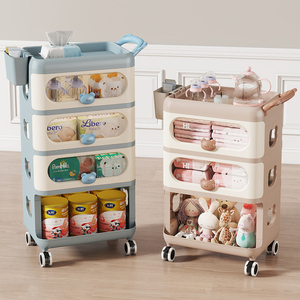 Multifunction 3-Tier Utility Rack Rolling <strong>Kitchen</strong> &amp; Bathroom Storage Cart With Wheels <strong>Kitchen</strong> Organizer Cart - Product Image 1