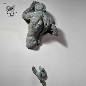 Scultura da Parete Astratta di Alta Qualità per Arredamento Casa, <span class=keywords><strong>Statua</strong></span> di <span class=keywords><strong>Uomo</strong></span> in Bronzo - Product Image 5
