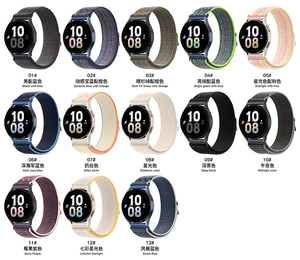 New 18/20/22Mm Nylon Bện Thông Minh Dây Đeo Đồng Hồ Cho Samsung Galaxy Đồng Hồ 7/6/5/4 Cổ Điển Thể Thao Vòng Đeo Tay 40/44Mm Ban Nhạc Đồng Hồ Quyến Rũ - Product Image 2