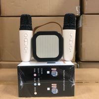 Micrófono Portátil con Batería Integrada, Máquina de Karaoke Familiar para Cantar en Casa, Altavoz Inalámbrico BT V4.0 para Exteriores con Pantalla