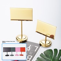 Porte-numéro de table rond en acier inoxydable pour décoration de mariage, avec pince photo et support de carte de placement, pince à notes
