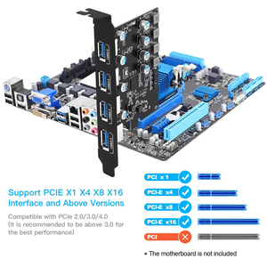 Tarjeta de expansión PCI Express a USB de 4 puertos, adaptador controlador de concentrador PCI-e USB3 de supervelocidad de 5Gbps para Windows 11/10/8/7/XP/Vista - Product Image 4