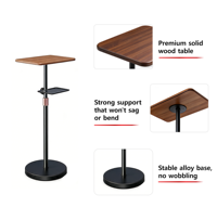 Plateforme de pupitre métallique réglable en hauteur, support pour ordinateur portable, table de réception de mariage, organisateur sur pied peu encombrant