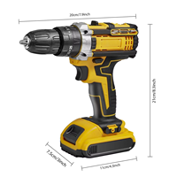 Perceuse électrique professionnelle multifonctionnelle à vitesse unique réversible, kit de construction portable sans fil à batterie OEM