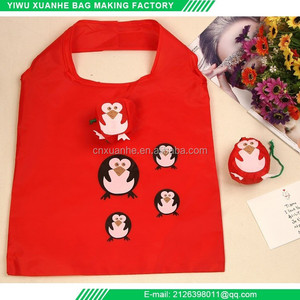 New Wholesale Animal Shaped Folding Reusable Grocery <strong>Bag</strong> 190T Animal <strong>Penguin</strong> Folding Shopping <strong>Bag</strong> - Product Image 4