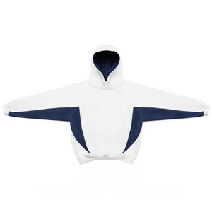 Ensemble de survêtement streetwear oversize coupé-cousu pour homme, comprenant un sweat à capuche et un pantalon de jogging évasé de haute qualité, modèle uni - Product Image 4