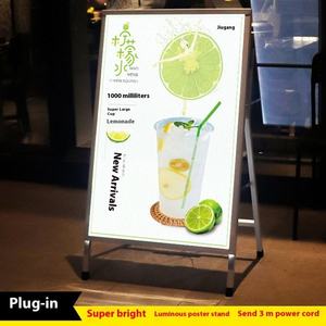 Boîte lumineuse publicitaire LED double face sur pied, ultra-lumineuse, rétroéclairée, pour affiches, centres commerciaux et salles d'exposition - Product Image 4