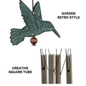 Custom simpatizzare decorazione del giardino carillon del vento regalo di natale 24 pollici 4 tubi in alluminio libellula musica Metal carillon - Product Image 2