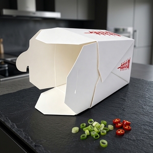 Contenitori in Carta per Asporto Cinese di Grado Alimentare con Manico a Chiusura per Catering e Consegna di Cibo - Product Image 3