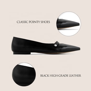 Choozii – chaussures plates en <span class=keywords><strong>cuir</strong></span> <span class=keywords><strong>noir</strong></span> pour femmes, nouveau Design - Product Image 4