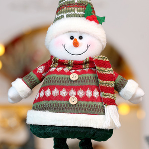 JIN PENG Juego <span class=keywords><strong>de</strong></span> 3 Muñecos <span class=keywords><strong>de</strong></span> Peluche Navideños <span class=keywords><strong>de</strong></span> Santa, <span class=keywords><strong>Muñeco</strong></span> <span class=keywords><strong>de</strong></span> <span class=keywords><strong>Nieve</strong></span> y Reno para Decoración <span class=keywords><strong>de</strong></span> Mesa, Repisa y Estante en Días Festivos - Product Image 3