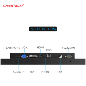 Écran tactile capacitif Green <span class=keywords><strong>Touch</strong></span> 17 pouces 250 cd de luminosité, écran ouvert, moniteur tactile de jeu avec 3M Disport - Product Image 4