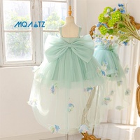 Robe de Fée en Tulle Vert Menthe pour Filles MQATZ, Robe de Princesse Style Fée de la Forêt avec Papillons 3D, Robe de Soirée pour Mariage et Anniversaire L6162