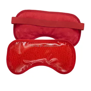 Large Size Hot Cold Compress Cooling Gel Beads Eye Mask With Plush Backing For Dry Eye