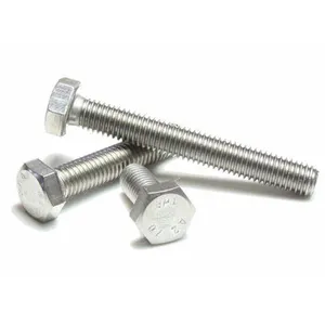 Din933 đầy đủ Threaded thép không gỉ SUS304/316 Hex đầu bu lông A2/A4 bu lông Hex bu lông