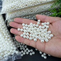 Perles rondes en plastique ABS de 3 à 22 mm, 500 g/sac, vente en gros, perles à trou pour la fabrication de sacs, bracelets, colliers et artisanat DIY