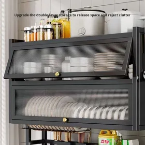 Égouttoir à vaisselle double couche pour cuisine, support de <span class=keywords><strong>rangement</strong></span> pour casseroles et assiettes, à poser sur comptoir ou à fixer sur porte de placard, anti-poussière, pour usage domestique - Product Image 4
