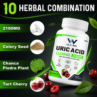Capsules de soutien à l'acide urique à base de plantes, extrait de Chanca Piedra, 90 unités, bien-être des reins et des articulations, approvisionnement en vrac