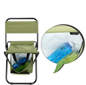 Customizable Folding Seat Stool Portable Camping Fishing Collapsible <b>Chair</b> with <b>Backpack</b> and Cooler Bag - Product Image 6
