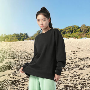 Sudadera con Capucha Vintage Forrada, Talla XXS, Color Sólido, Corte Holgado, Estilo Urbano, 100% Algodón, para Hombre, Otoño Invierno - Product Image 3