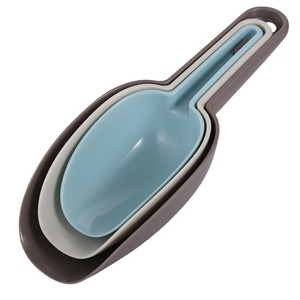 Juego de cucharas medidoras multiusos modernas, 3 piezas, herramienta de cocina de plástico PP para harina, palomitas de maíz, hielo, con mango - Product Image 1