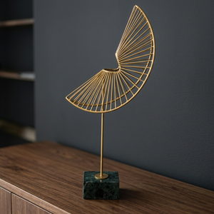 trending aluminum Geometric Sculpture Abstract Artistic Tabletop Decor for Living Room Handmade Metal Craft - Product Image 3