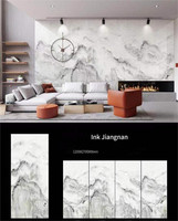 Dalle de pierre frittée de luxe pour salon et salle de bain, designs d'unités murales TV en marbre artificiel, panneau mural en pierre frittée