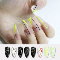 Vernis à ongles professionnel en gel liner HS Nail Private Label, 8 couleurs, non toxique, longue tenue, pour manucure professionnelle
