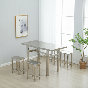 โต๊ะอาหารร่วมสมัยทำจากสแตนเลสพับได้ประหยัดพื้นที่201 - Product Image 1