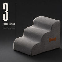 Escalier pour animaux de compagnie moderne à trois niveaux, antidérapant, pour canapé, tapis d'escalade pour chiens et chats d'intérieur