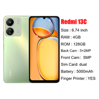 Vente en gros de smartphones Xiaomi Redmi 13C 128G, téléphones portables d'occasion, Telefonos Celulares
