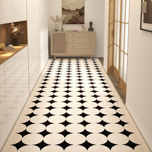 Contemporary Modern Crystal Velvet <strong>Long</strong> <strong>Runner</strong> Rug Anti-Slip Abstract Pattern Polyester <strong>for</strong> Home <strong>Hallway</strong> Use - Product Image 3