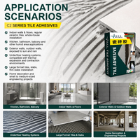 Mortier-colle polymère modifié C2E 20kg à temps d'ouverture prolongé pour grandes dalles de porcelaine, adhésif pour carrelage mural et de sol, fourniture directe usine