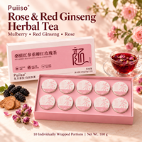 Thé Herbal au Ginseng Rouge de Mûrier, Rose, Sucre Roux, Dattes Rouges, Astragale, Baies de Goji – Petite Boîte – OEM Marque Privée – Thé Bien-être