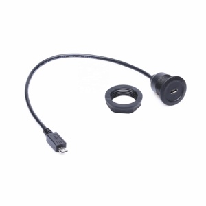 Barco <span class=keywords><strong>del</strong></span> coche Dash montaje USB 3,0 de 3,5mm Aux Cable de extensión plomo Panel de montaje - Product Image 4