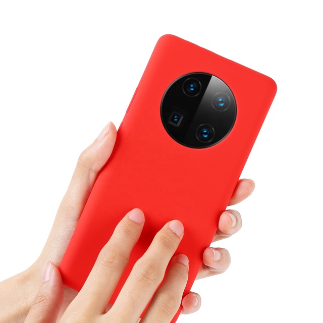 Liquid Silicone Eco-friendly Shockproof Protective Mobile Phone Case with Carabiner for P20/P50 Pro/Nova 7 Pro/P30 Pro