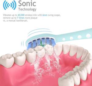 Nouvelle brosse à dents électrique intelligente à poils doux, étanche, avec boîte de voyage de type C incluse pour adultes, usage domestique, couples - Product Image 6