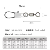 Selco SGHXY-2020 émerillon de baril de haute qualité avec des accessoires de matériel de pêche à pression interverrouillage