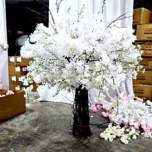 Décoration de table élégante personnalisée LEDA, arbre à fleurs de cerisier blanc, arbre à fleurs tombantes blanc pour mariage - Product Image 1