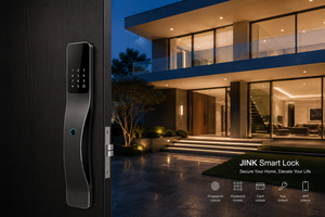 Serrure de porte intelligente JINK Lock Pro en alliage d'aluminium, empreinte digitale, mot de passe, carte, clé mécanique pour porte en bois - Product Image 2